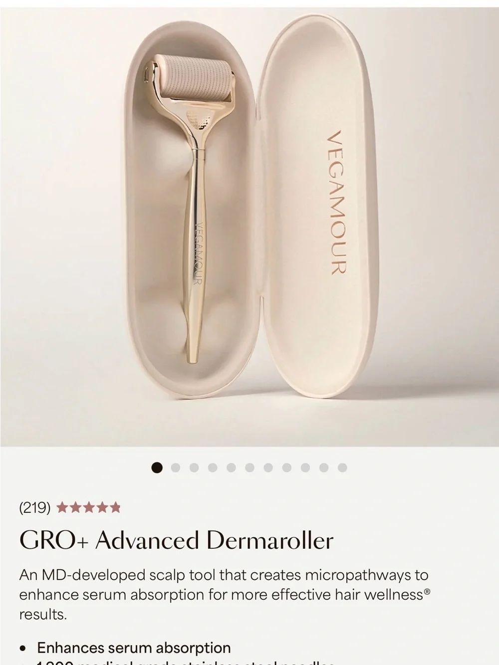 GRO+ Advanced Dermaroller in Beige